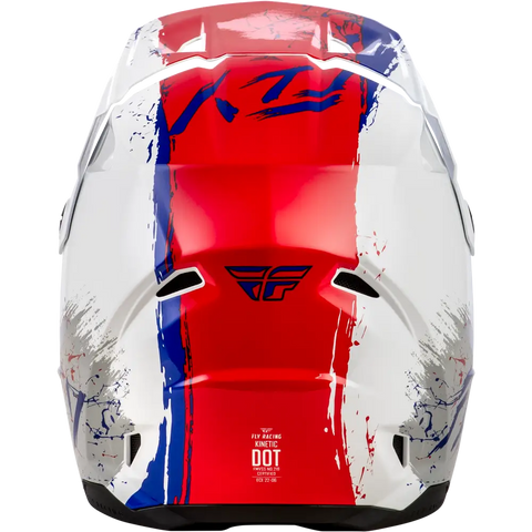 Casco para Niño Fly Racing Youth Kinetic Drip Red/White/Blue