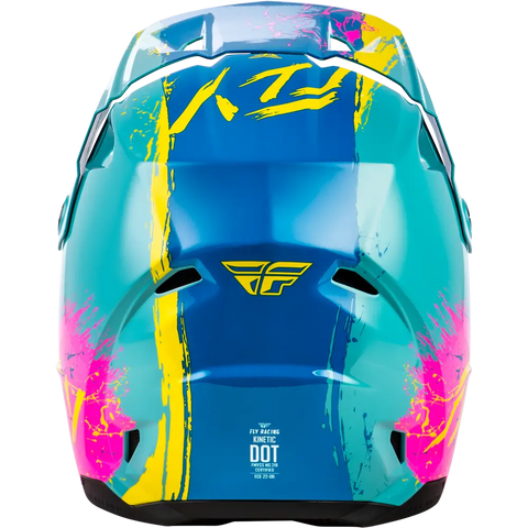 Casco para Niño Fly Racing Youth Kinetic Drip Turqoise/Pink/Yellow