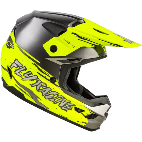 Casco para Niño Fly Racing Youth Kinetic Surge Grey/Hi-Vis Yellow