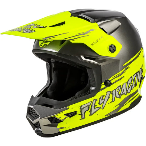 Casco para Niño Fly Racing Youth Kinetic Surge Grey/Hi-Vis Yellow
