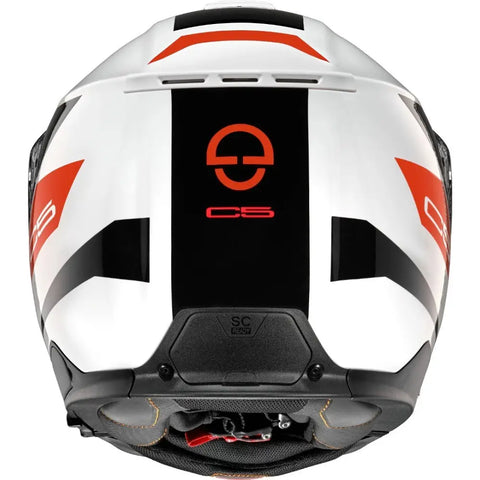 Casco Schuberth C5 Eclipse Black/White/Fluo-Red