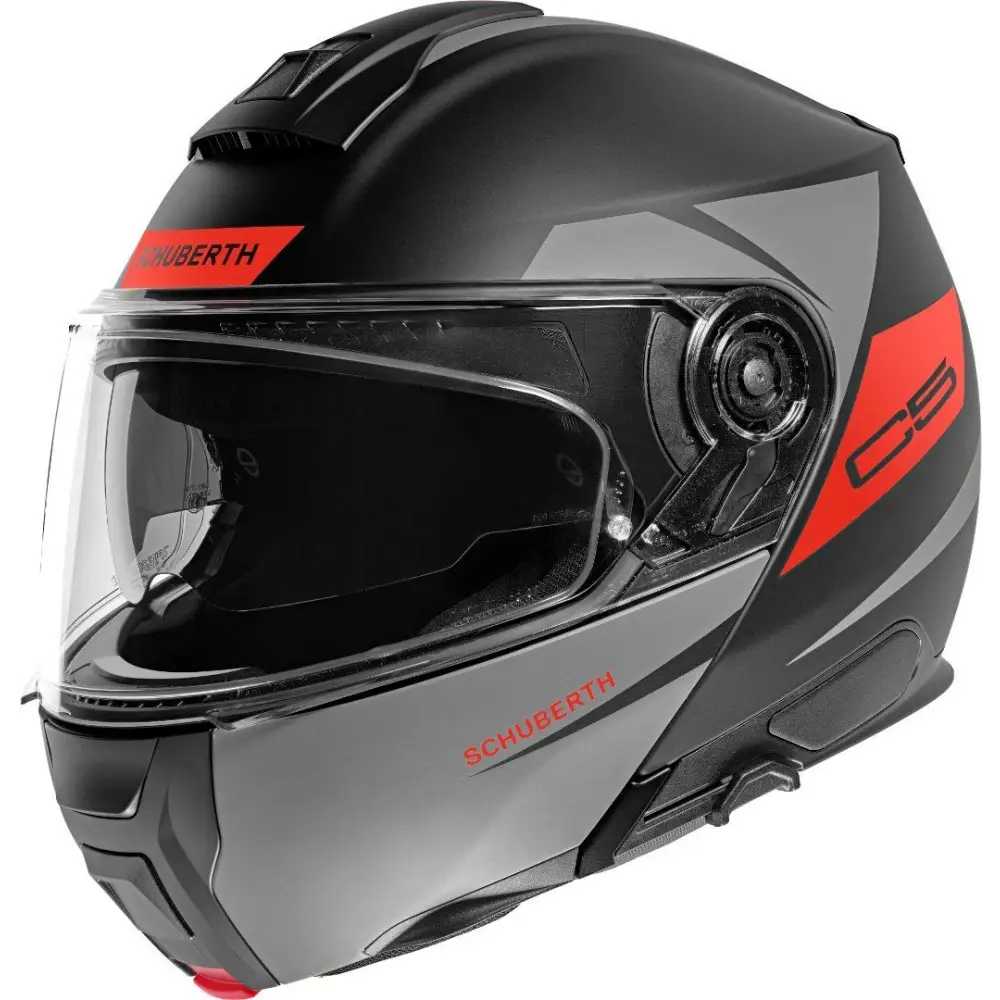 Casco Schuberth C5 Eclipse Matt Black/Dark Gray/Red