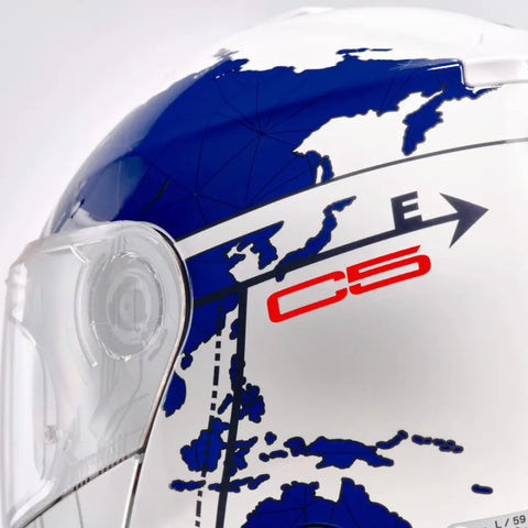 Casco Schuberth C5 Globe Blue/White
