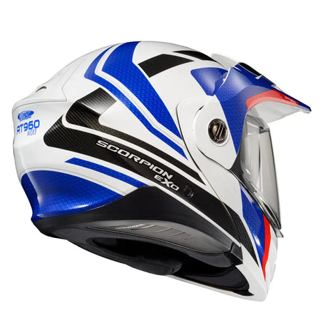 Casco Scorpion EXO-AT960 Hicks White/Blue