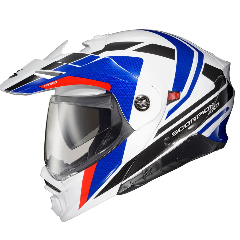 Casco Scorpion EXO-AT960 Hicks White/Blue