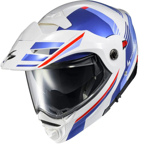 Casco Scorpion EXO-AT960 Monk White/Blue