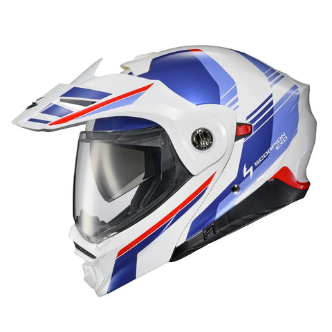 Casco Scorpion EXO-AT960 Monk White/Blue