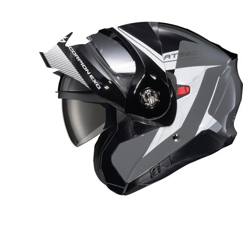 Casco Scorpion EXO-AT960 Topographic 2 Black/White/Grey