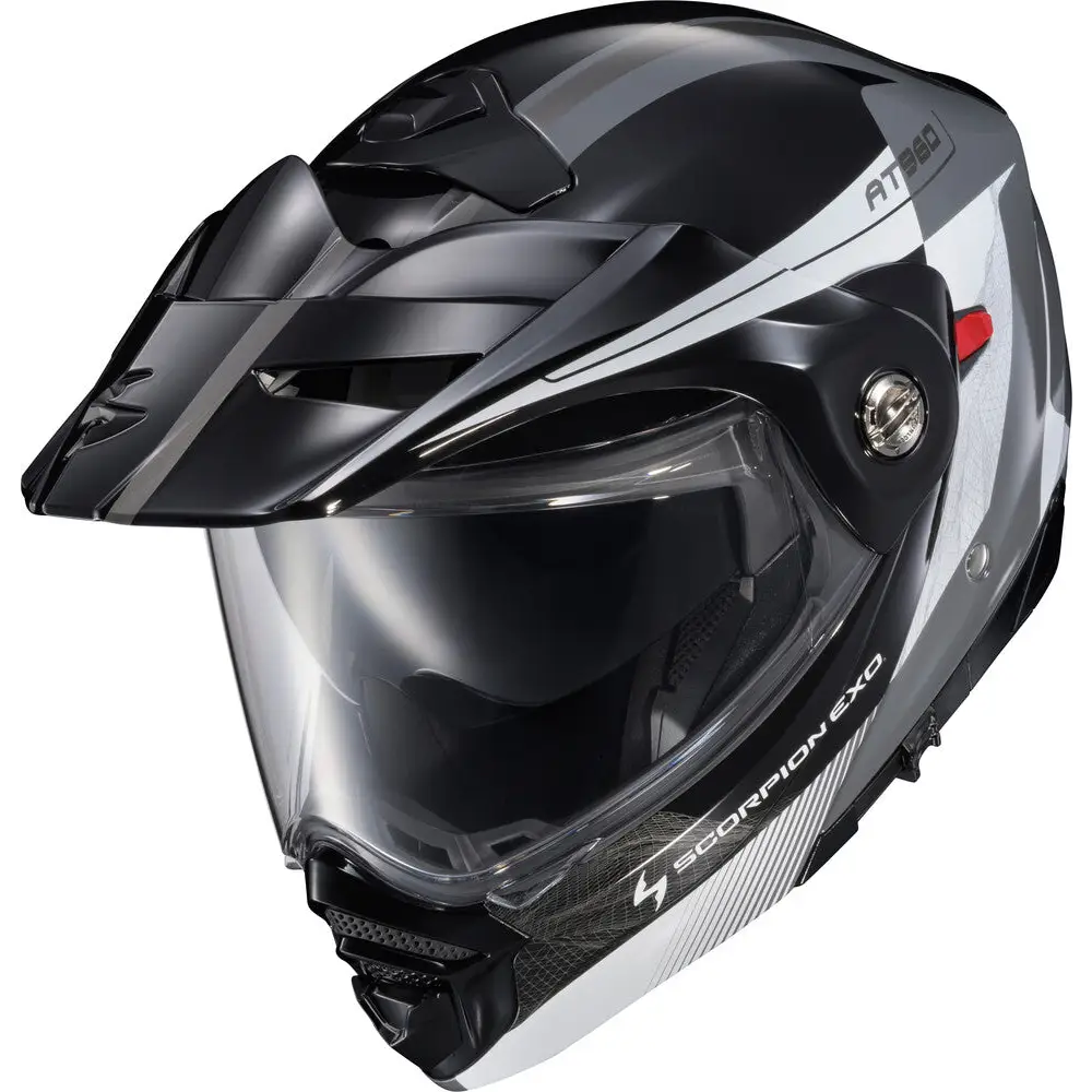 Casco Scorpion EXO-AT960 Topographic 2 Black/White/Grey