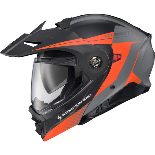 Casco Scorpion EXO AT960 Topographic 2 Orange/Grey