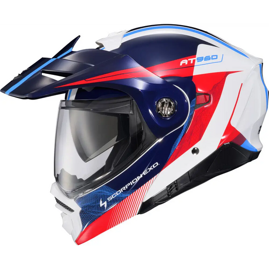 Casco Scorpion EXO AT960 Topographic 2 Red/White/Blue