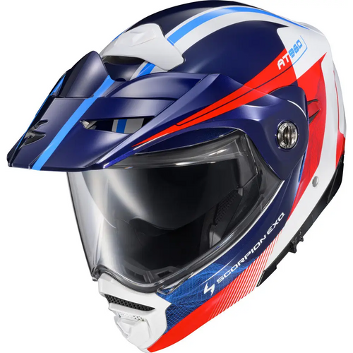 Casco Scorpion EXO AT960 Topographic 2 Red/White/Blue