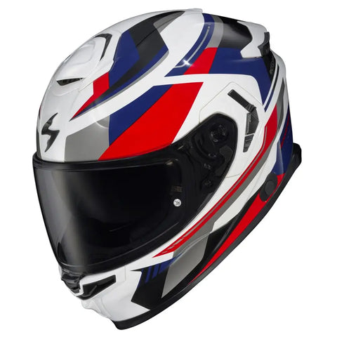 Casco Scorpion EXO-Eclipse Lunar White/Red/Blue