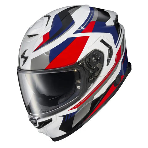 Casco Scorpion EXO-Eclipse Lunar White/Red/Blue