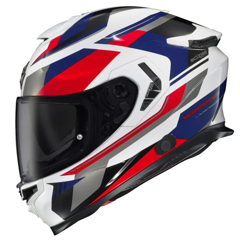 Casco Scorpion EXO-Eclipse Lunar White/Red/Blue