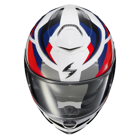 Casco Scorpion EXO-Eclipse Lunar White/Red/Blue