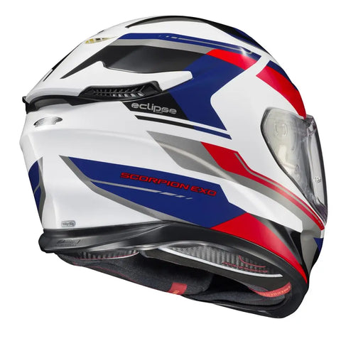 Casco Scorpion EXO-Eclipse Lunar White/Red/Blue