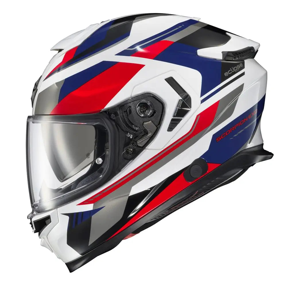 Casco Scorpion EXO-Eclipse Lunar White/Red/Blue