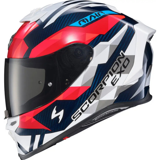 Casco Scorpion EXO R1 Air Carbon Rastor Red/White/Blue