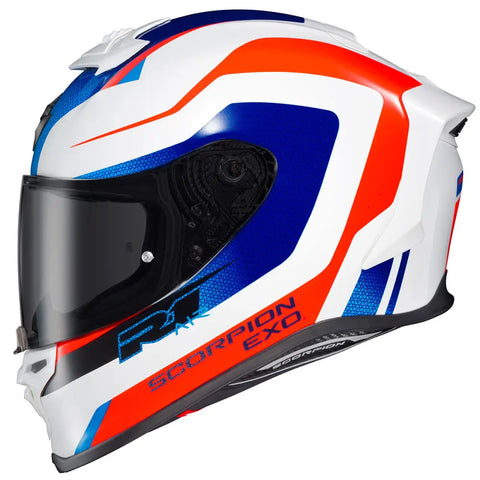 Casco Scorpion EXO-R1 Air Hive, Red/White/Blue