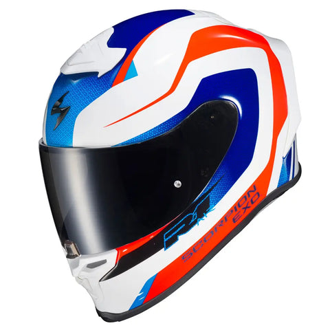 Casco Scorpion EXO-R1 Air Hive, Red/White/Blue