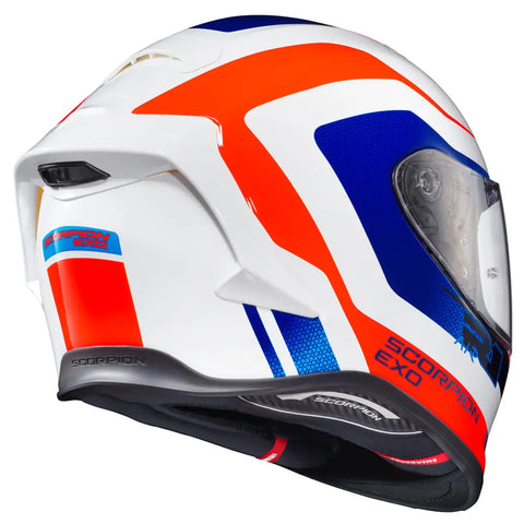 Casco Scorpion EXO-R1 Air Hive, Red/White/Blue