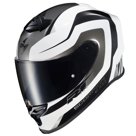 Casco Scorpion EXO-R1 Air Hive, White/Black