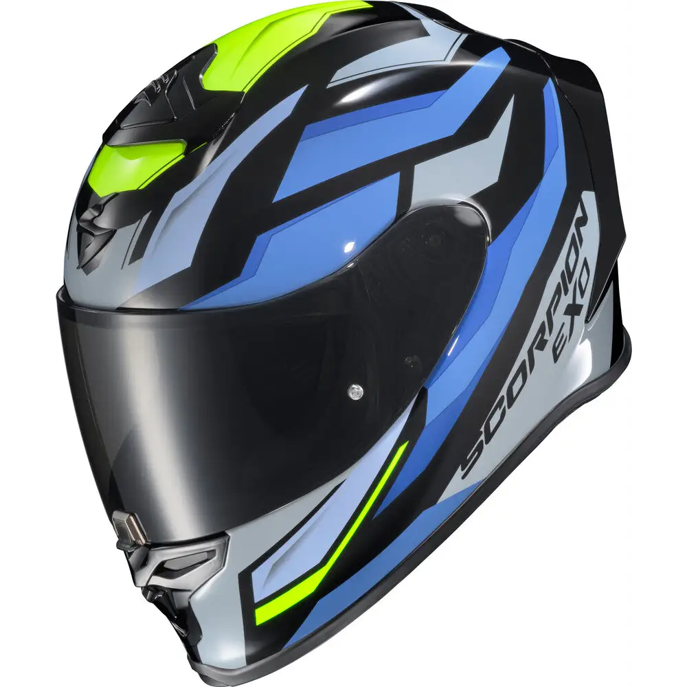 Casco Scorpion EXO-R1 Air Raven Black/Blue/Hi Vis