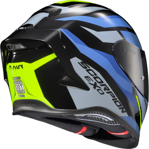 Casco Scorpion EXO-R1 Air Raven Black/Blue/Hi Vis