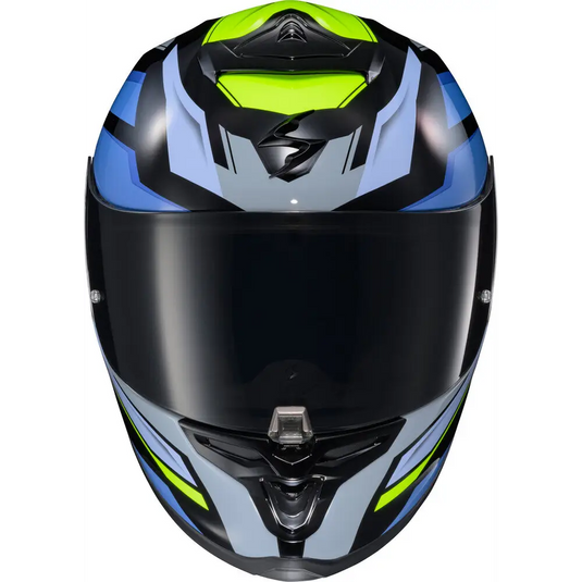 Casco Scorpion EXO R1 Air Raven Black/Blue/Hi Vis
