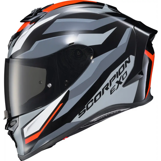 Casco Scorpion EXO R1 Air Raven Black/Red/Grey
