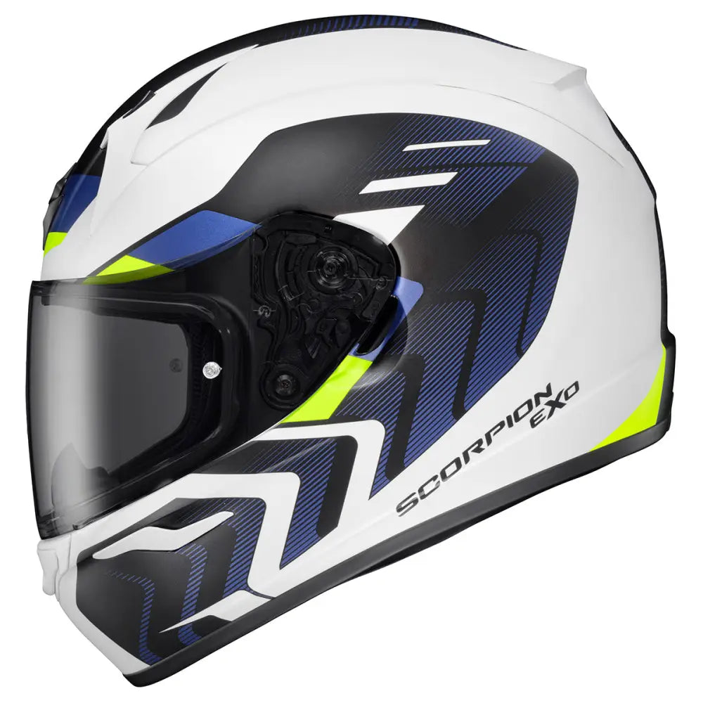 Casco Scorpion EXO-R320 Alchemy White/Blue/Hi-Viz