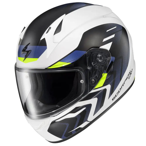 Casco Scorpion EXO-R320 Alchemy White/Blue/Hi-Viz