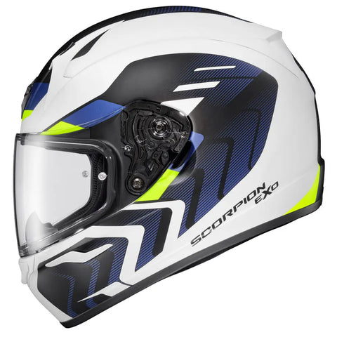 Casco Scorpion EXO-R320 Alchemy White/Blue/Hi-Viz