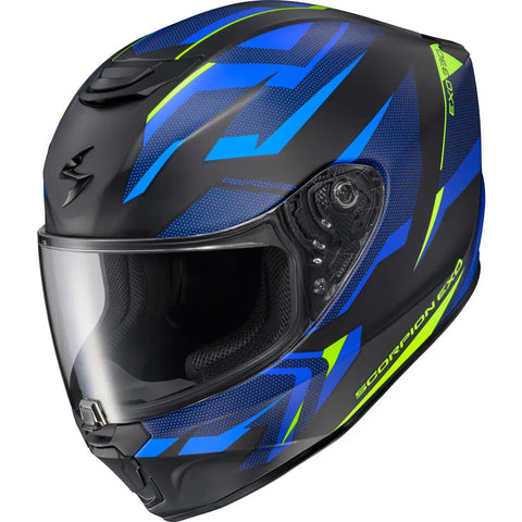 Casco Scorpion EXO-R330 Saga Black/Blue/Hi-Vis