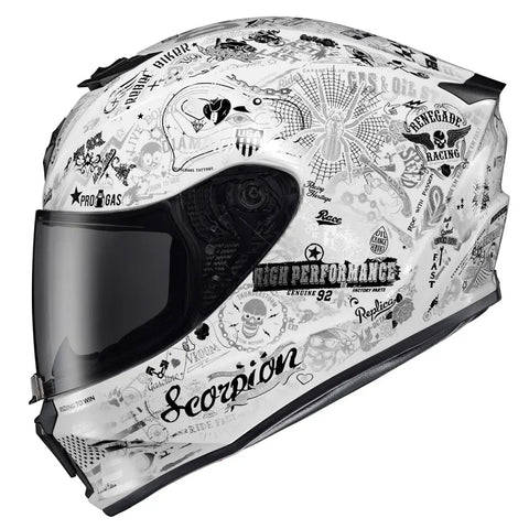 Casco Scorpion EXO-R420 Shake II White