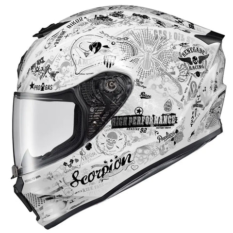 Casco Scorpion EXO-R420 Shake II White