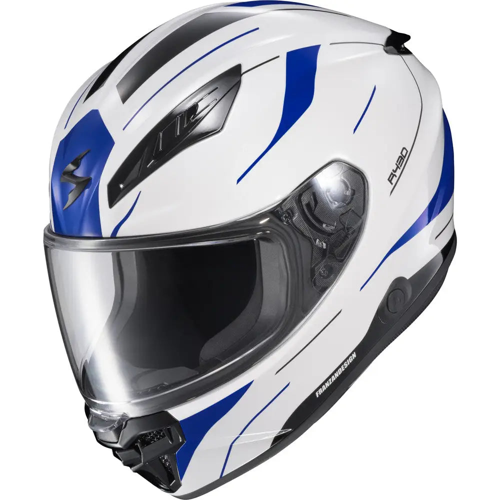Casco Scorpion EXO-R430 Cutlass White/Blue