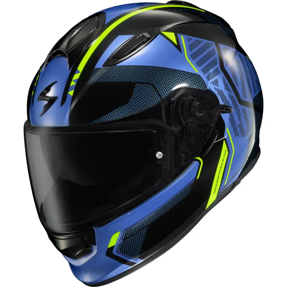 Casco Scorpion EXO Ryzer Switch Blue/Hi-Viz Yellow