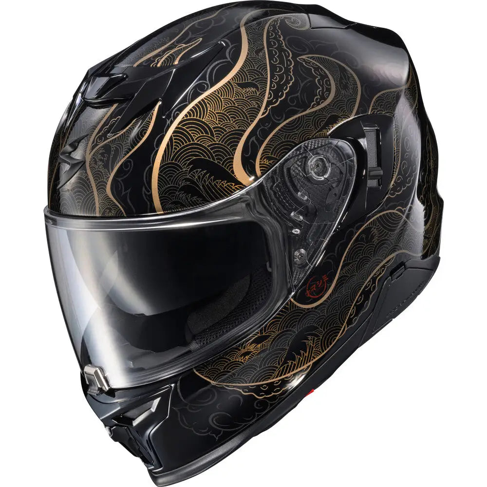 Casco Scorpion EXO-T520 Nama-Shimi Black/Gold