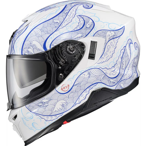 Casco Scorpion EXO-T520 Nama-Shimi White/Blue
