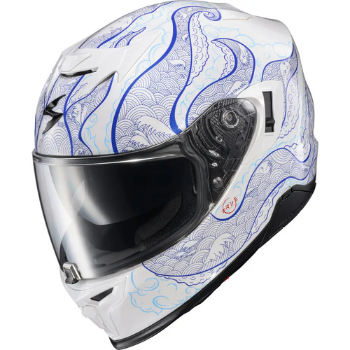 Casco Scorpion EXO T520 Nama Shimi White/Blue