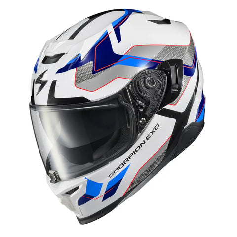 Casco Scorpion EXO-T520 Zuse White/Blue