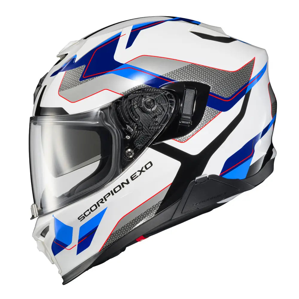 Casco Scorpion EXO-T520 Zuse White/Blue