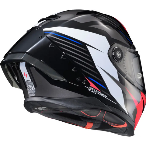Casco Scorpion EXO-Warp Apex Dilithium Black/Red/White/Blue