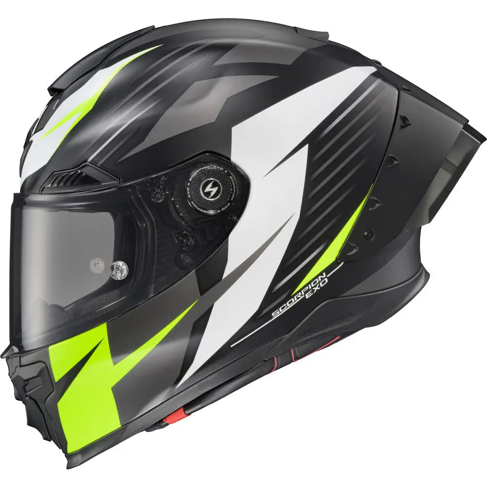 Casco Scorpion EXO-Warp Apex Dilithium Black/White/Hi-Vis
