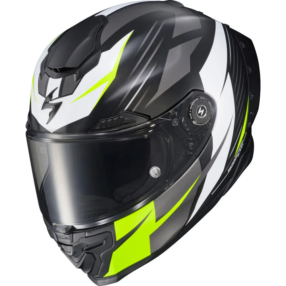 Casco Scorpion EXO-Warp Apex Dilithium Black/White/Hi-Vis