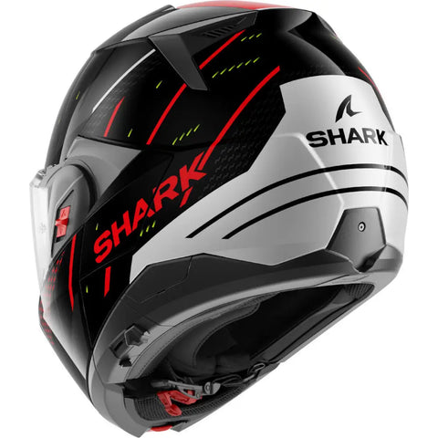 Casco Shark Oxo Rydger Black/Silver/Red