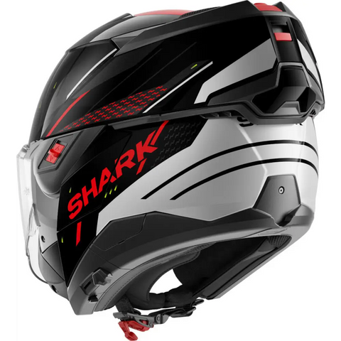 Casco Shark Oxo Rydger Black/Silver/Red