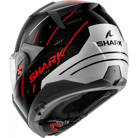 Casco Shark Oxo Rydger Black/Silver/Red